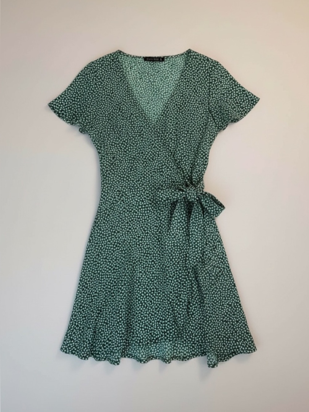 Abercrombie & Fitch Green Floral Wrap Dress Size Medium Cottagecore